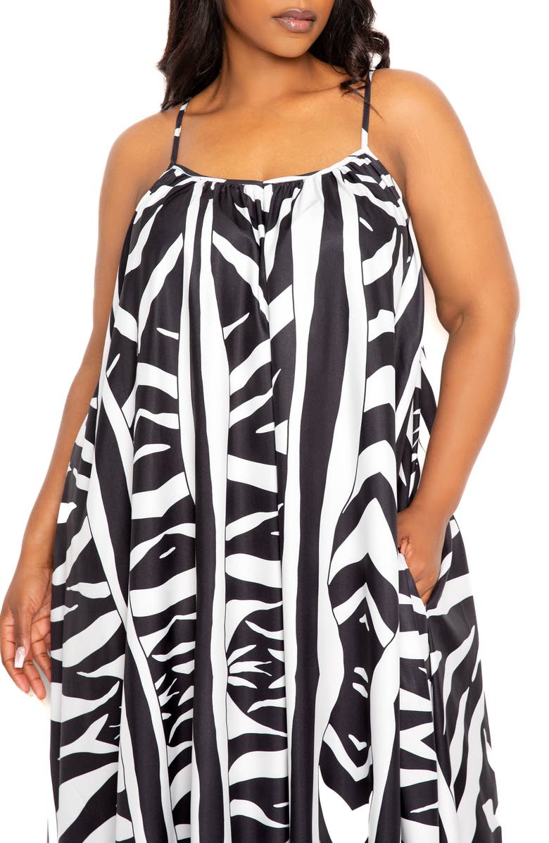 BUXOM COUTURE Animal Print Maxi Dress, Alternate, color, 