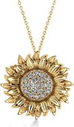 ALLUREZ Sunflower Diamond Pendant Necklace 14k