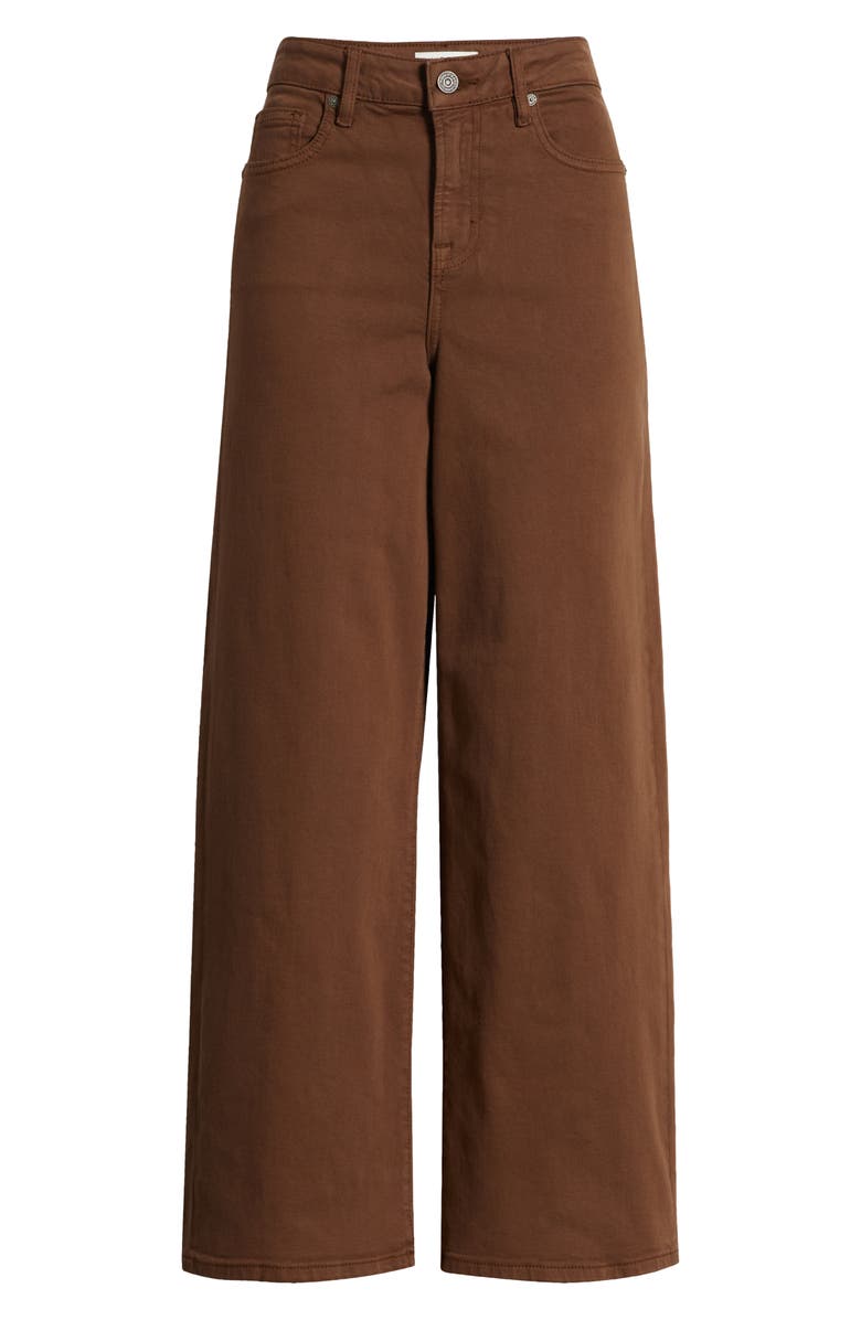 HIDDEN JEANS High Waist Wide Leg Jeans, Alternate, color, Brown