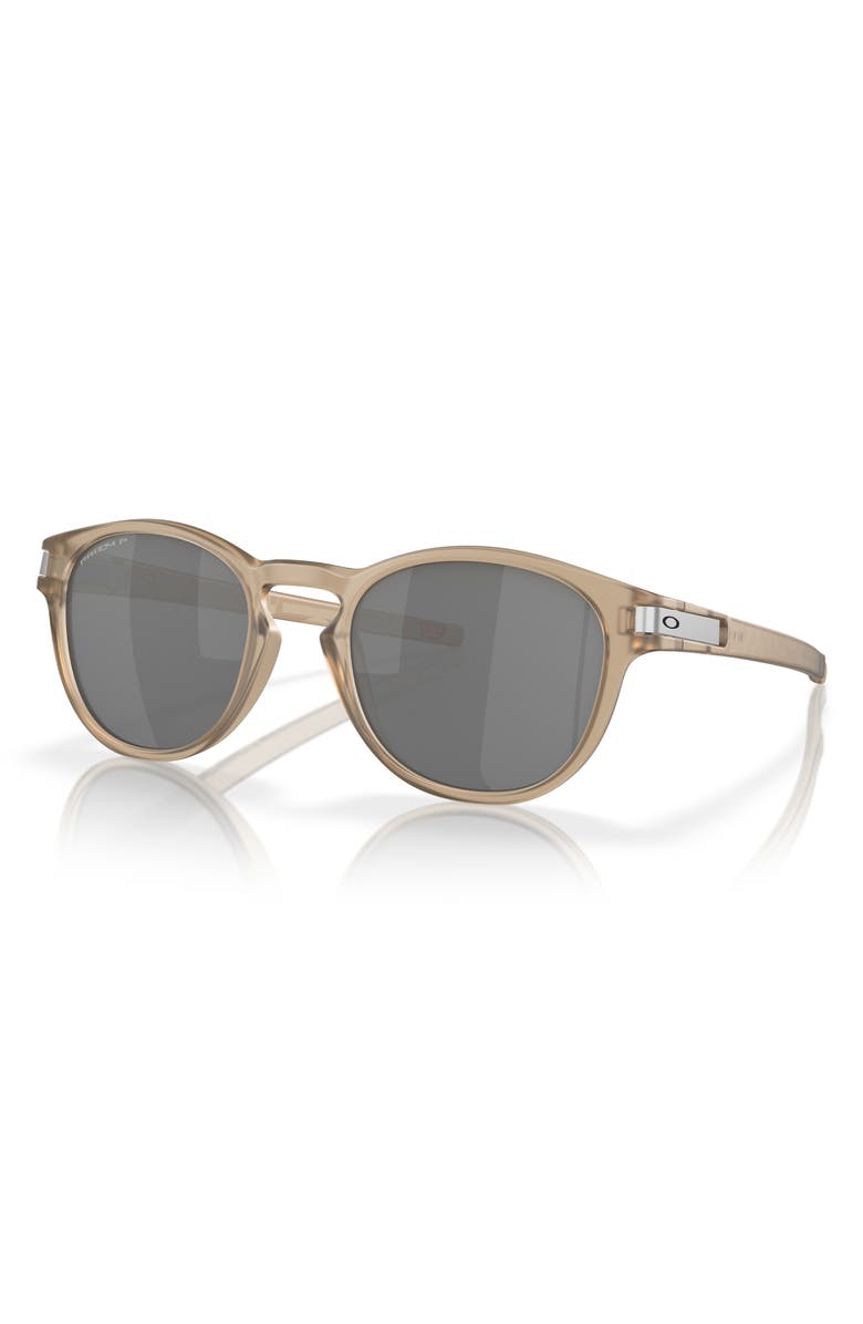Oakley Latch<sup>™</sup> 53mm Prizm<sup>™</sup> Polarized Round Sunglasses, Alternate, color, Matte Sepia/Black