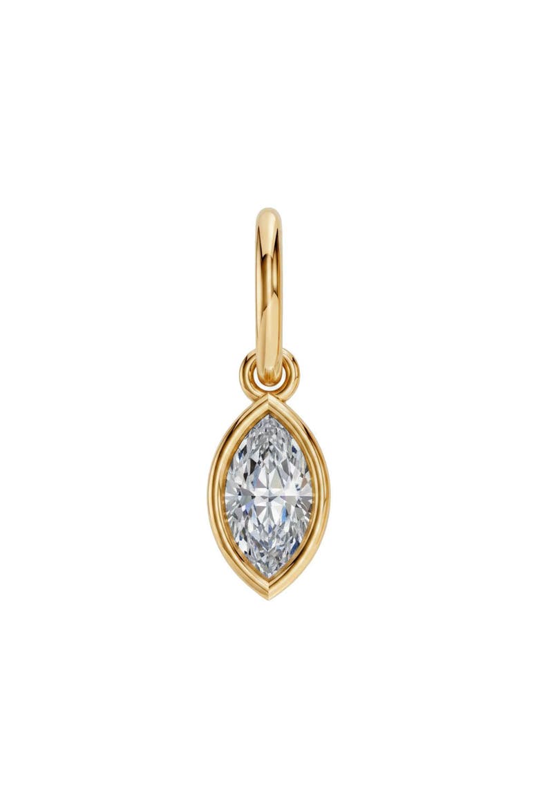 Lab Grown Diamond Marquise Bezel Dangling Charm 14K, Main, color, 14K Gold