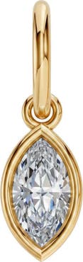 BY ADINA EDEN Lab Grown Diamond Marquise Bezel Dangling Charm 14K