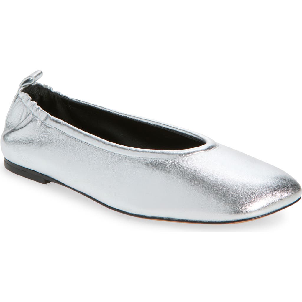 3.1 Phillip Lim Id Stretch Back Ballet Flat In Silver