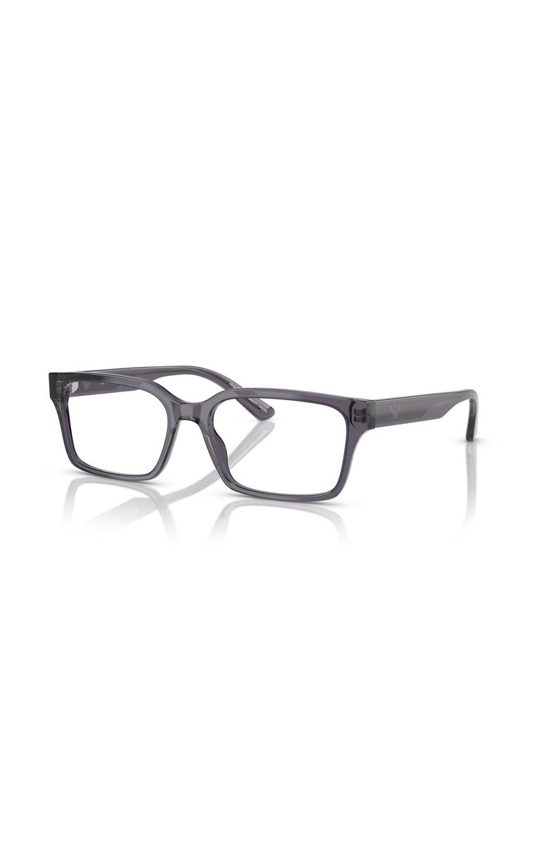 Emporio Armani 53mm Rectangle optical glasses, Main, color, Grey