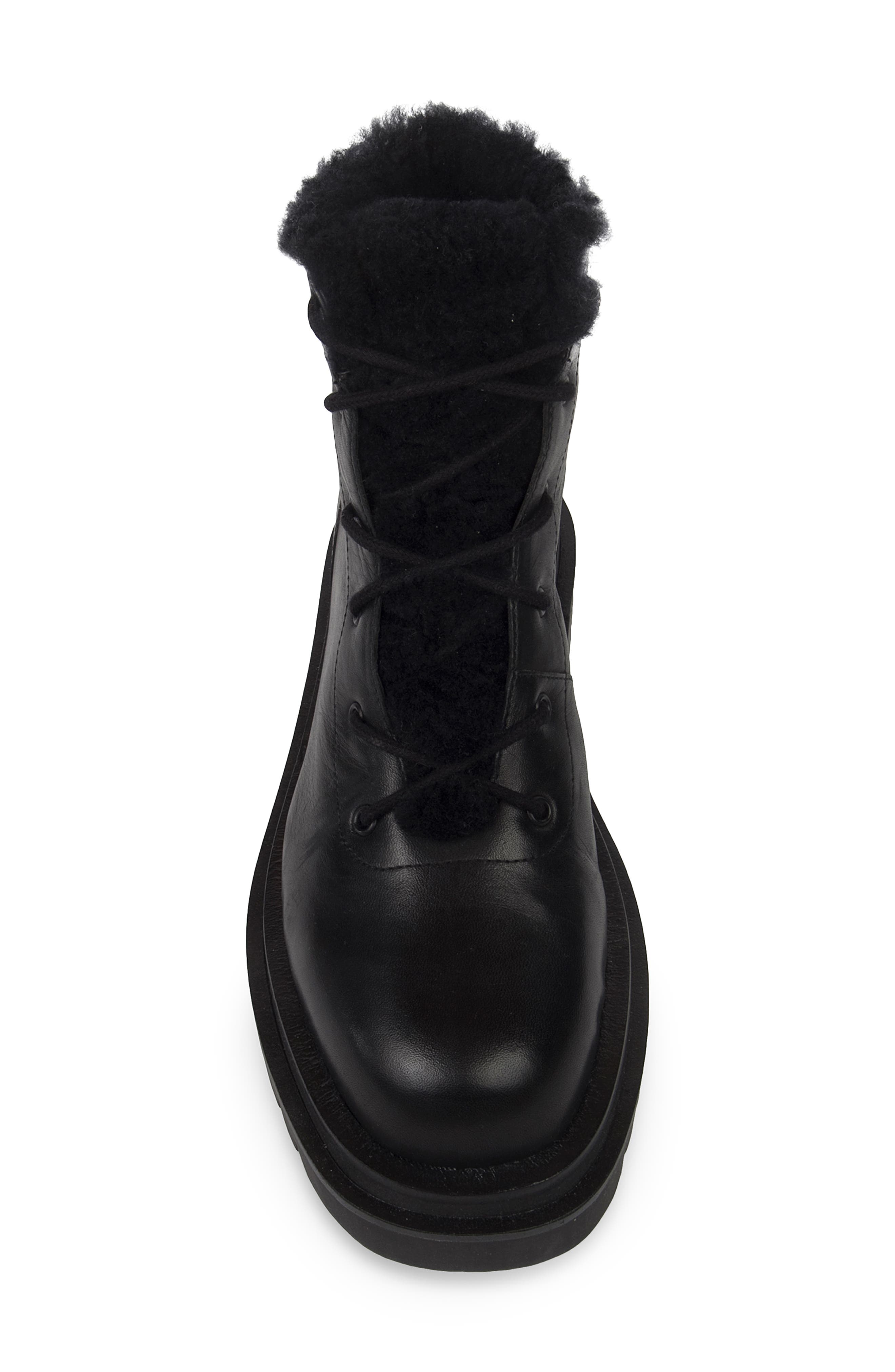 BLACK SUEDE STUDIO Dallas Genuine Shearling Bootie, Alternate, color, 