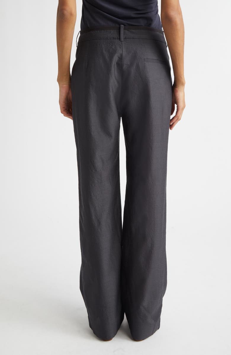 Paloma Wool Vira Wool & Silk Flare Leg Pants, Alternate, color, Black