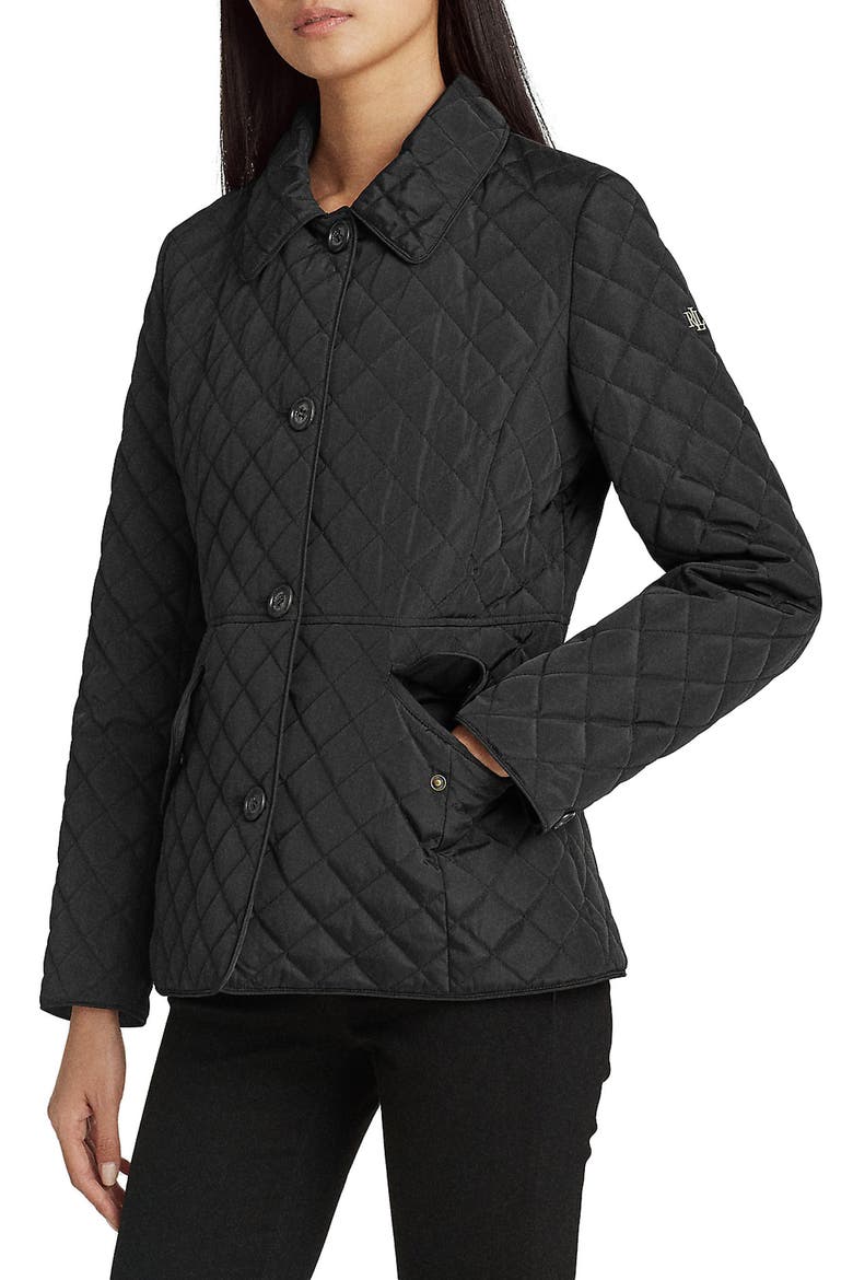 Diamond Quilted Jacket, Alternate, color, BLACK