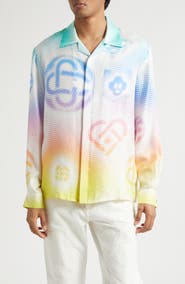 Casablanca Gradient Monogram Silk Camp Shirt