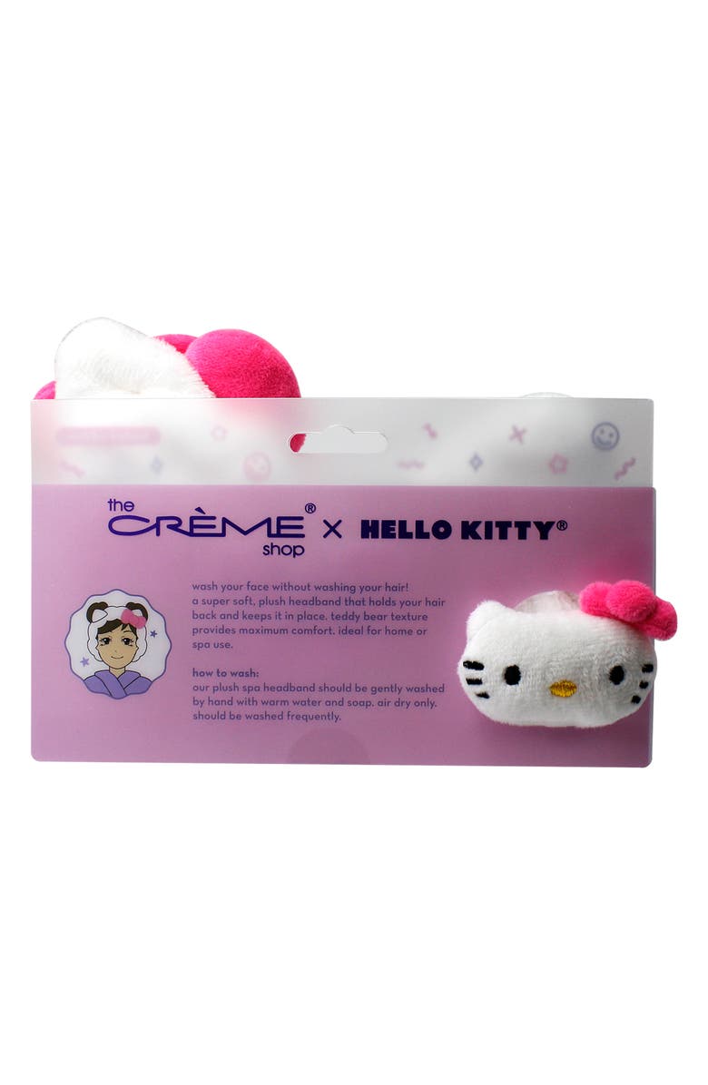 THE CREME SHOP Hello Kitty Plush Spa Headband, Alternate, color, White And Pink
