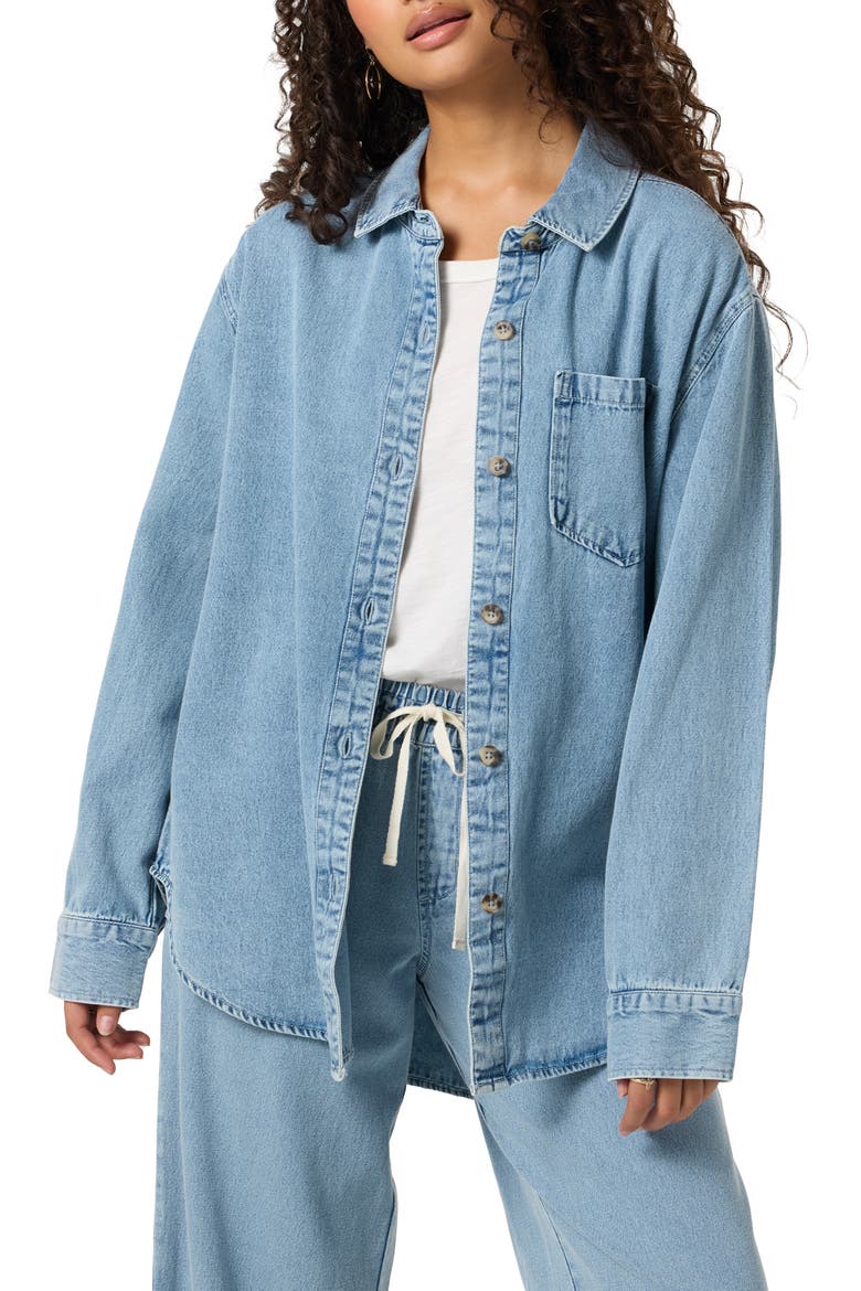 Sevie Denim Shirt Jacket, Main, color, DRIFTER