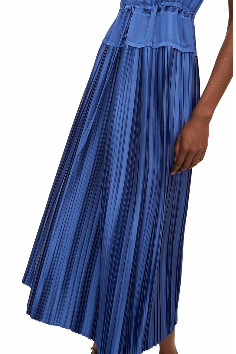 Pleated Sleeve Dress, Alternate, color, Cobalt