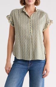 MAX STUDIO Flutter Sleeve Top
