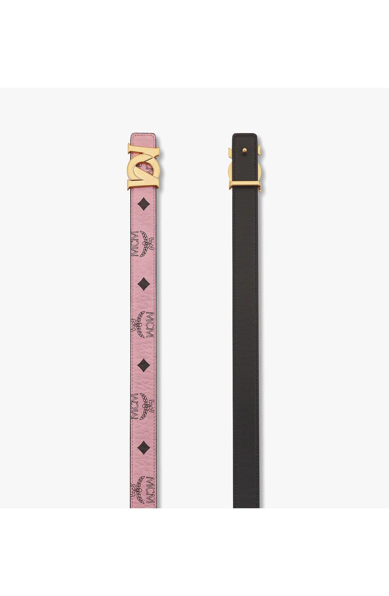 MCM M-Art Belt in Visetos, Alternate, color, Soft Pink