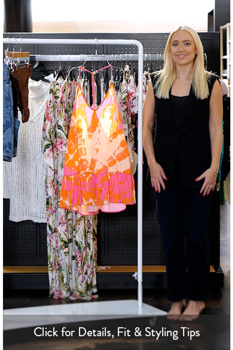 Flamingo Swirl Beaded Strap Cover-Up Dress video