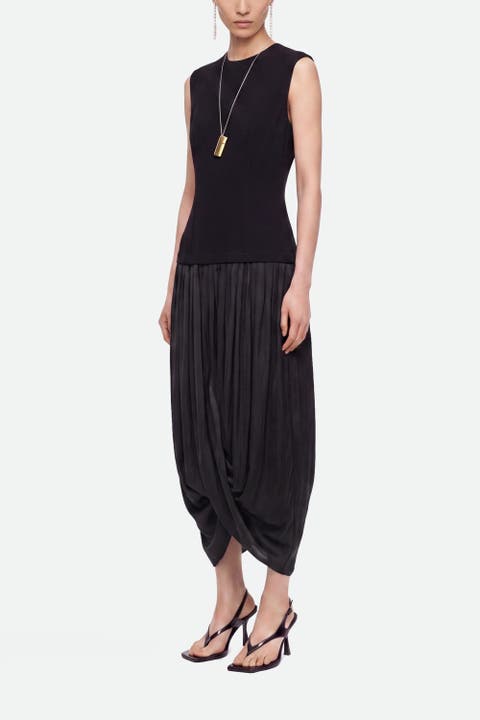 Cap Sleeve Bubble Hem Dress