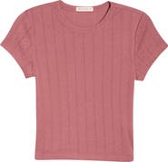 Marine Layer Lexi Pointelle Crewneck T-Shirt