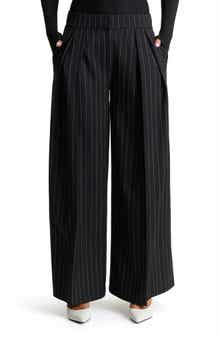 Naked Wardrobe Pinstripe Wide Leg Pants