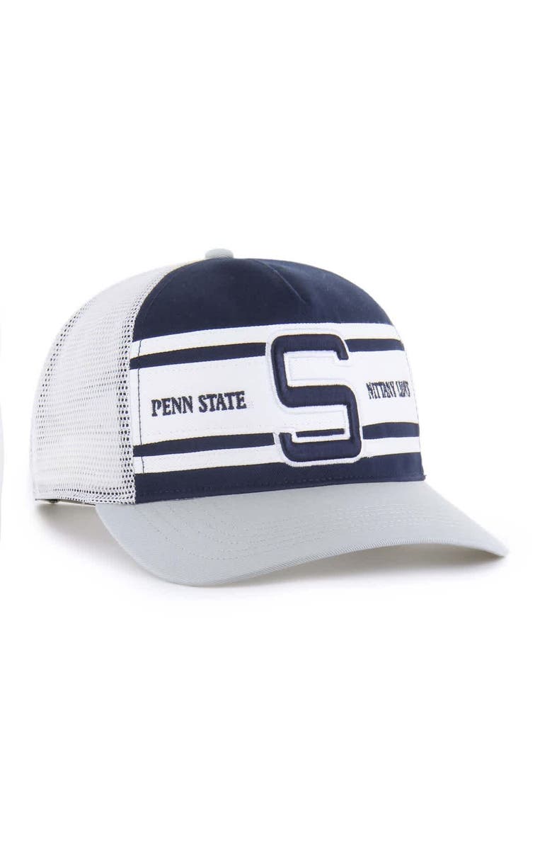 '47 Youth '47 Navy/Gray Penn State Nittany Lions Super Stripe Hitch Adjustable Trucker Hat, Alternate, color, Navy