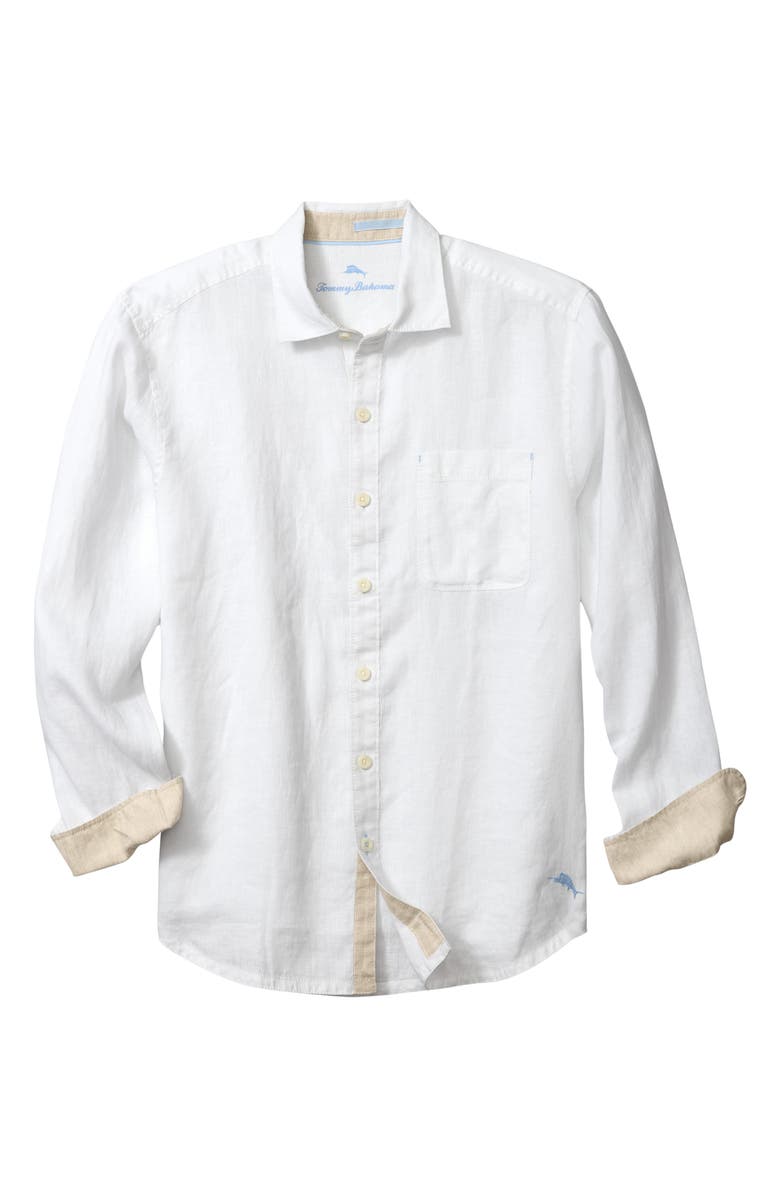 Tommy Bahama Paradise Breezer Linen Shirt, Main, color, White