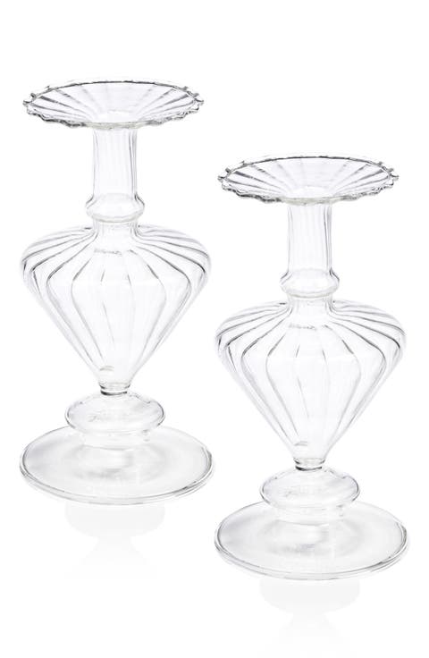 Pompidou Set of 2 Glass Vases