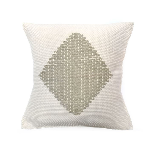 Wayil By Algodones Mayas Ethical & Artisanal Pillow Cover In Light Olive