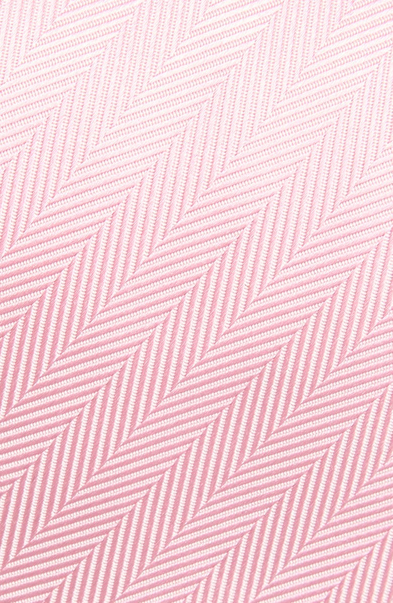 David Donahue Herringbone Silk Tie, Alternate, color, Pink