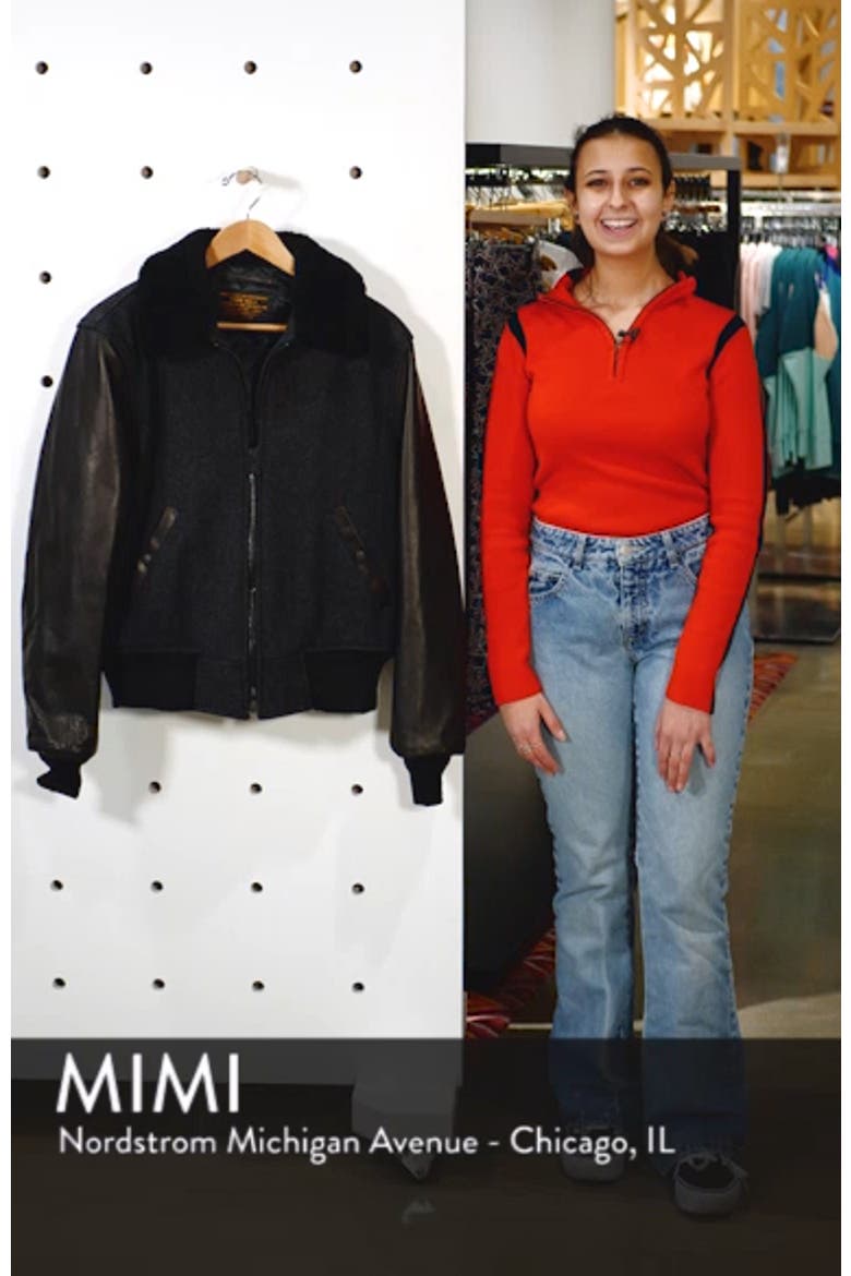 Mixed Media B-15 Flight Jacket with Genuine Shearling Collar video