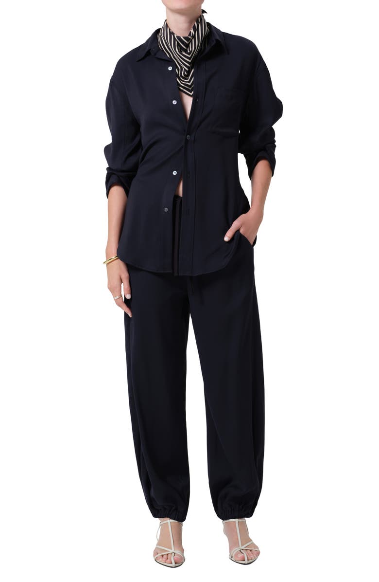 Citizens of Humanity Kayla Oversize Button-Up Shirt, Alternate, color, Navy