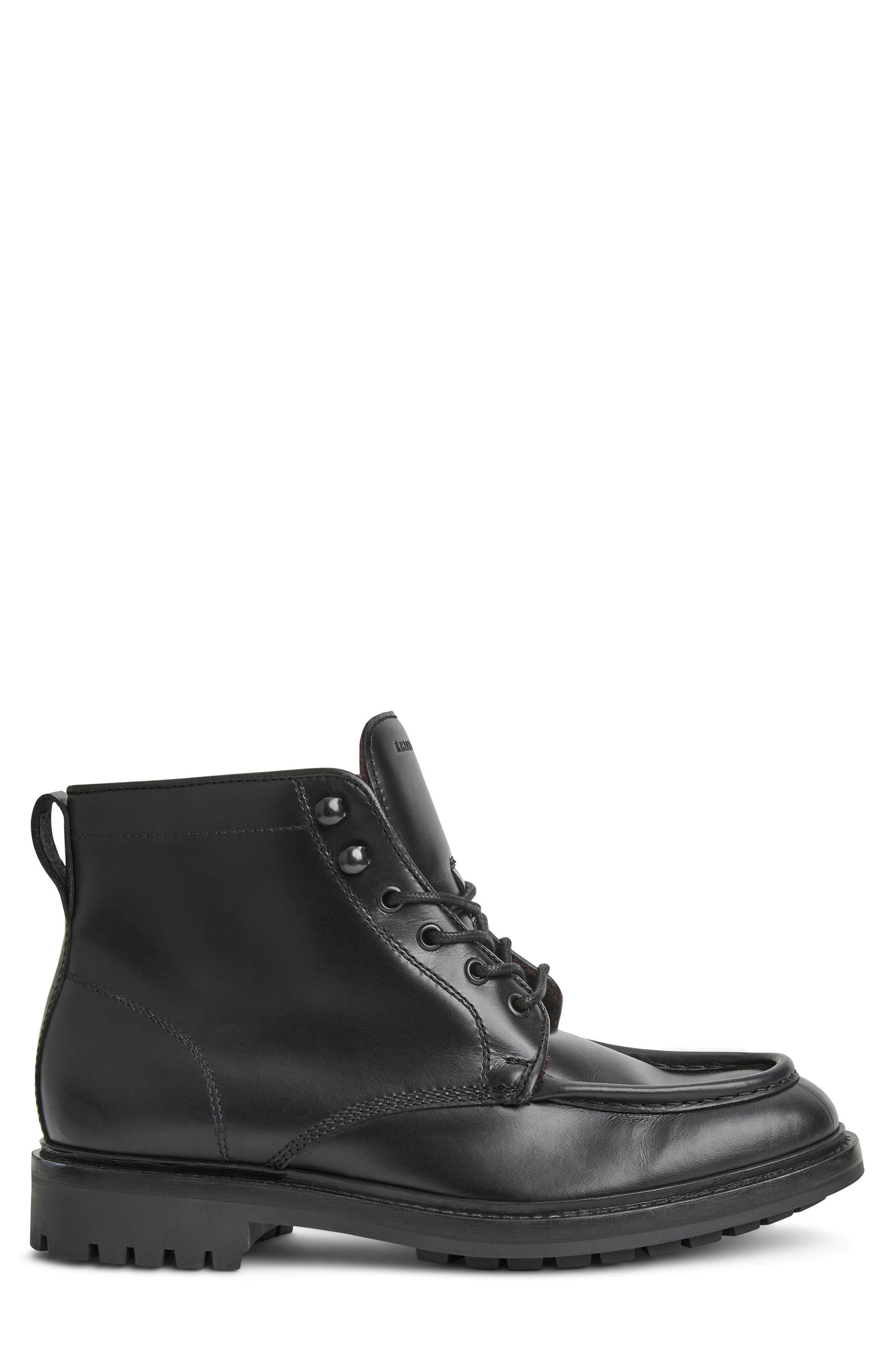 Scotty Lugged Moc Toe Combat Boot, Alternate, color, BLACK