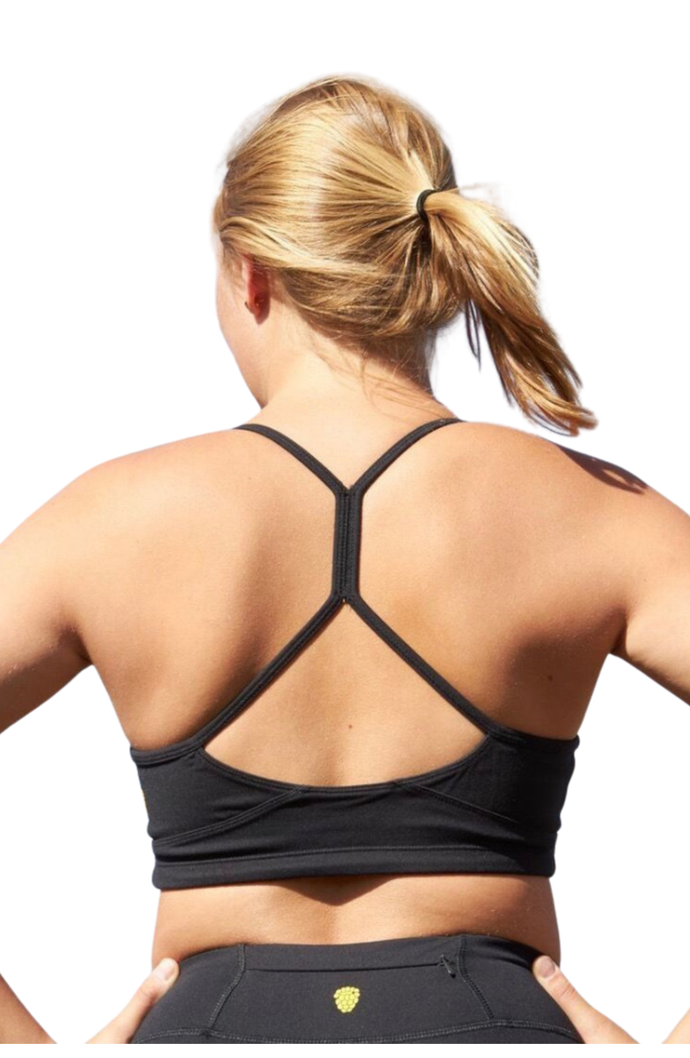 Yellowberry Tink Strappy Sports Bra, Main, color, Starry Night
