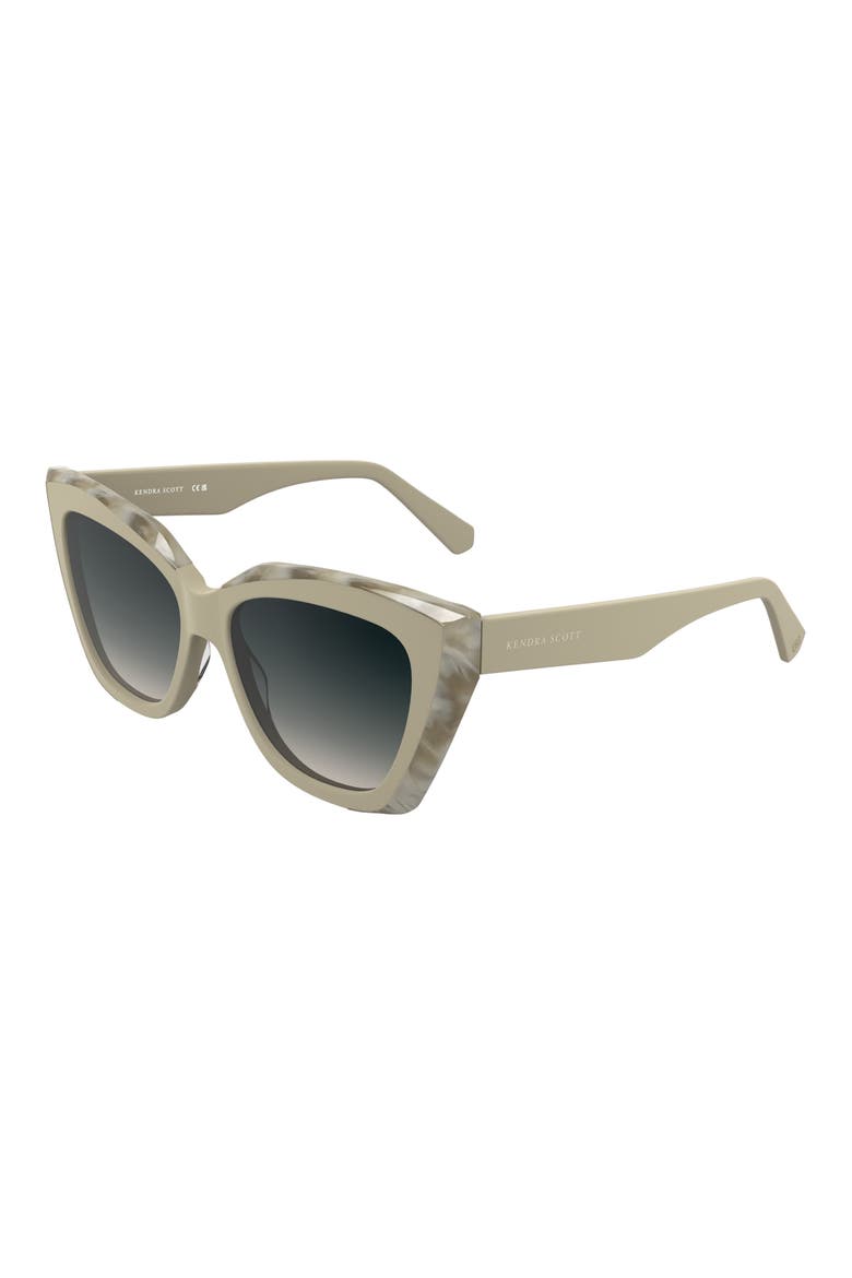 Katherine 56mm Gradient Cat Eye Sunglasses, Alternate, color, CREAM/ MOTHER OF PEARL