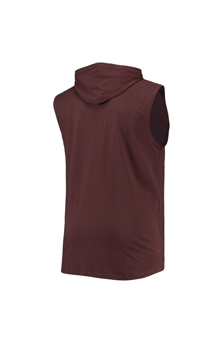 PROFILE Men's Brown Cleveland Browns Big & Tall Muscle Sleeveless Pullover Hoodie, Alternate, color, 