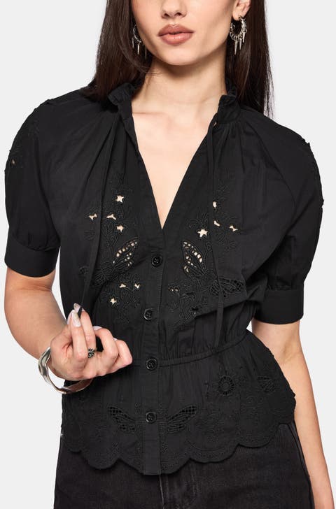 Posy Tie Neck Blouse