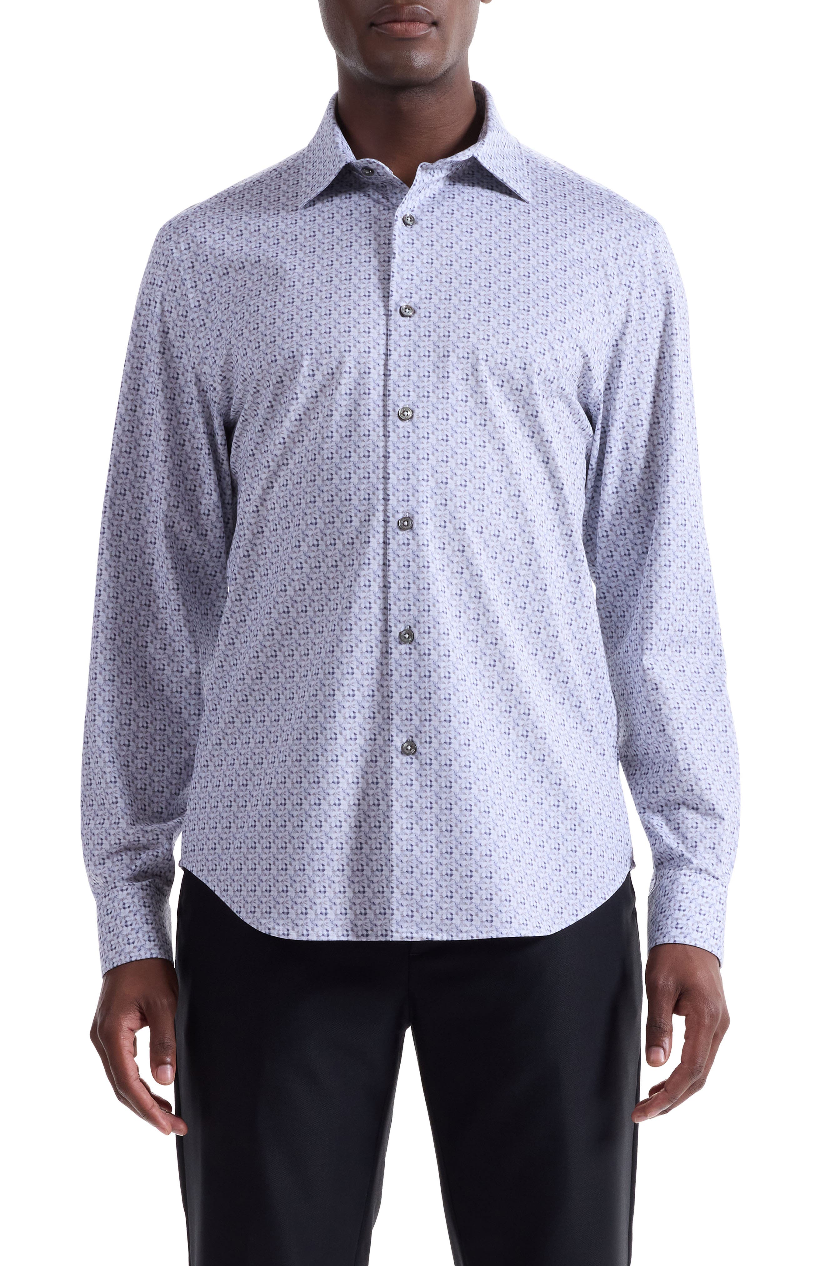 James OoohCotton Floral Check Print Button-Up Shirt