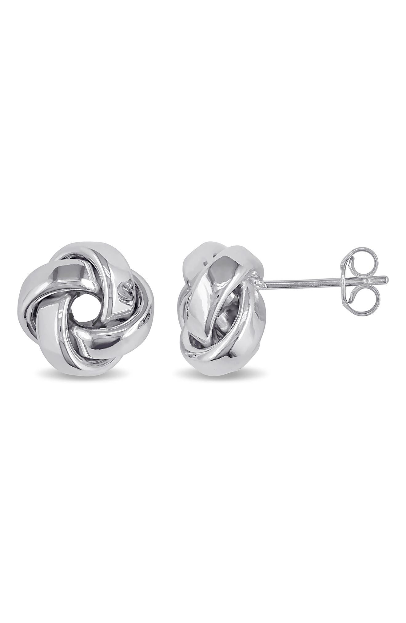 DELMAR Love Knot Stud Earrings