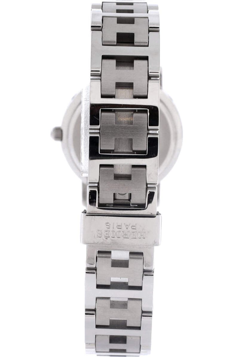 Pre-Owned Hermes Clipper Quartz Watch Stainless Steel 24, Alternate, color, Silver