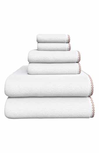 Woven & Weft Border Stitch 6-Piece Cotton Towel Set