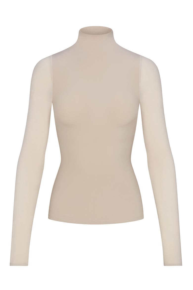 Mock Neck Top, Alternate, color, TAUPE