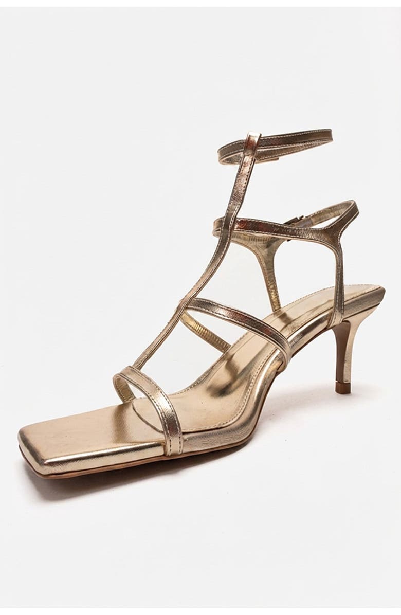 Prologue Shoes Viento Stiletto Sandal, Alternate, color, Gold