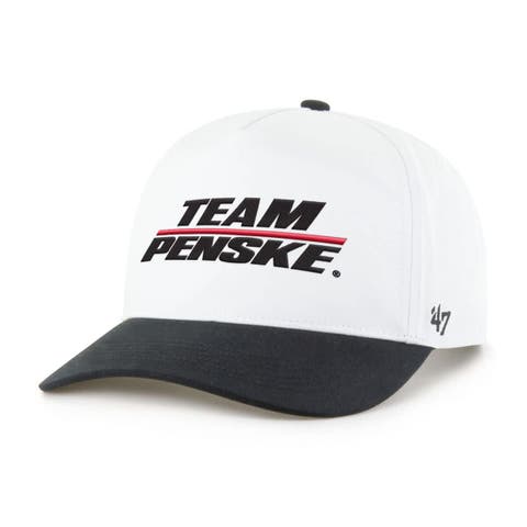 Men's '47  White/Black Team Penske NASCAR Two-Tone Team Adjustable Hitch Hat