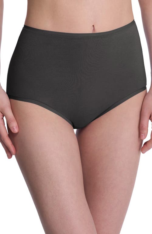 Natori Bliss Bare Cotton High Waist Briefs In Black