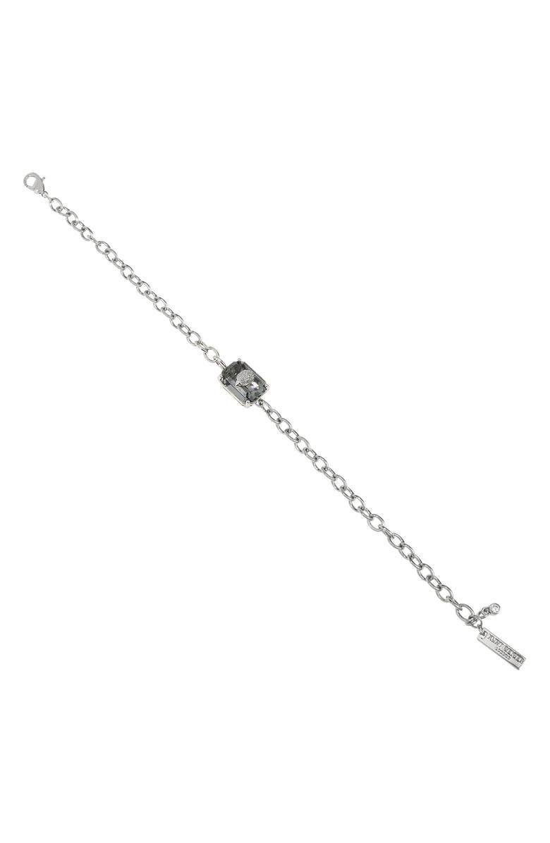 Kurt Geiger London Emerald Cut Crystal Chain Bracelet, Alternate, color, 