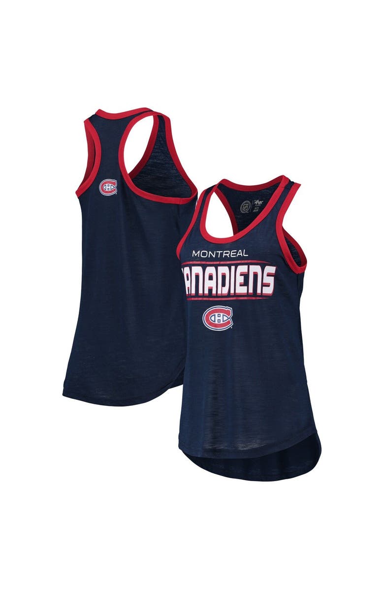 G-III SPORTS BY CARL BANKS Women's G-III Sports by Carl Banks Navy Montreal Canadiens Showdown Slub Racerback Tank Top, Main, color, Navy