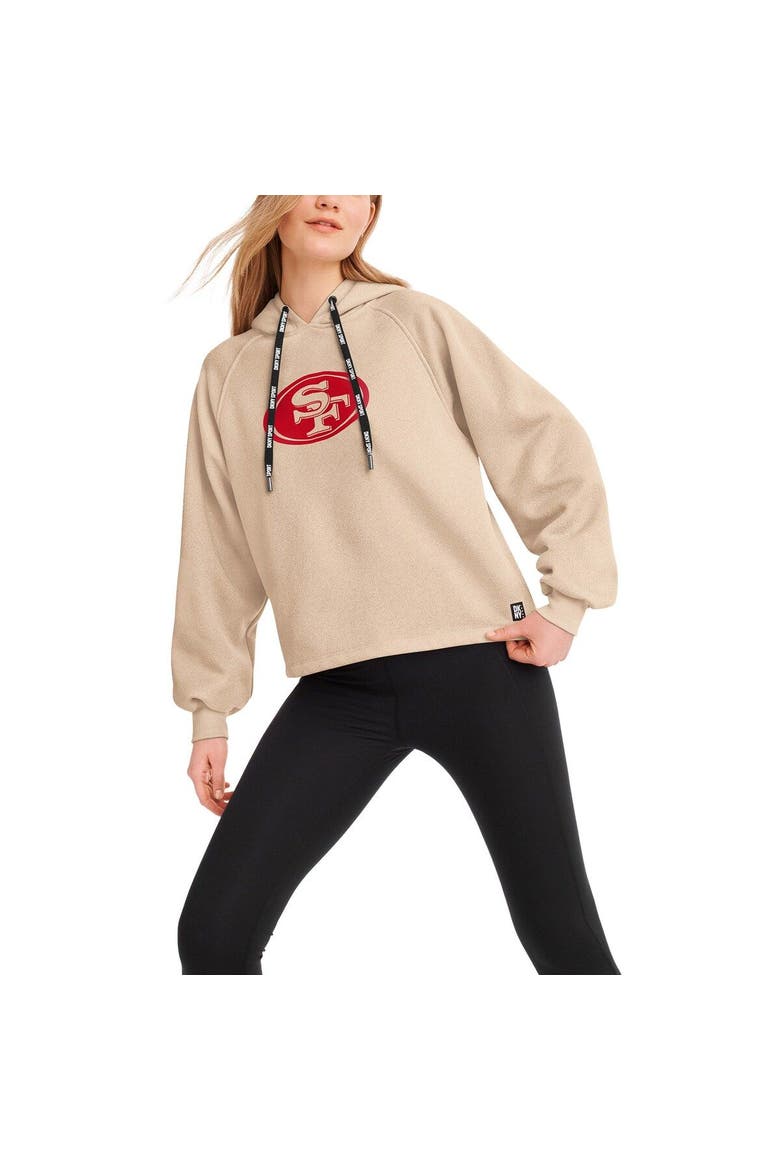 Women's DKNY Sport Cream San Francisco 49ers Debbie Dolman Raglan Pullover Hoodie, Main, color, Cream