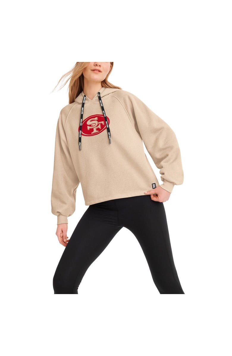 DKNY SPORT Women's DKNY Sport Cream San Francisco 49ers Debbie Dolman Raglan Pullover Hoodie, Main, color, Cream