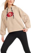 DKNY SPORT Women's DKNY Sport Cream San Francisco 49ers Debbie Dolman Raglan Pullover Hoodie
