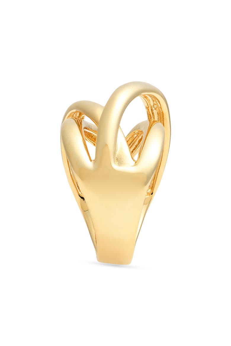 Demi Fine Woven Overlap Ring, Alternate, color, 14K GOLD PLATED