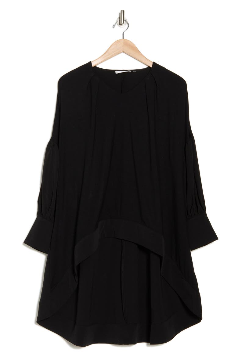 Oversize V-Neck Top, Alternate, color, BLACK
