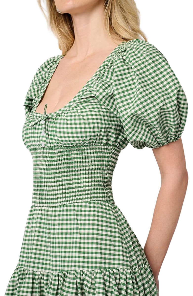 WeWoreWhat Smocked Waist Midi Dress, Alternate, color, Fern Multi