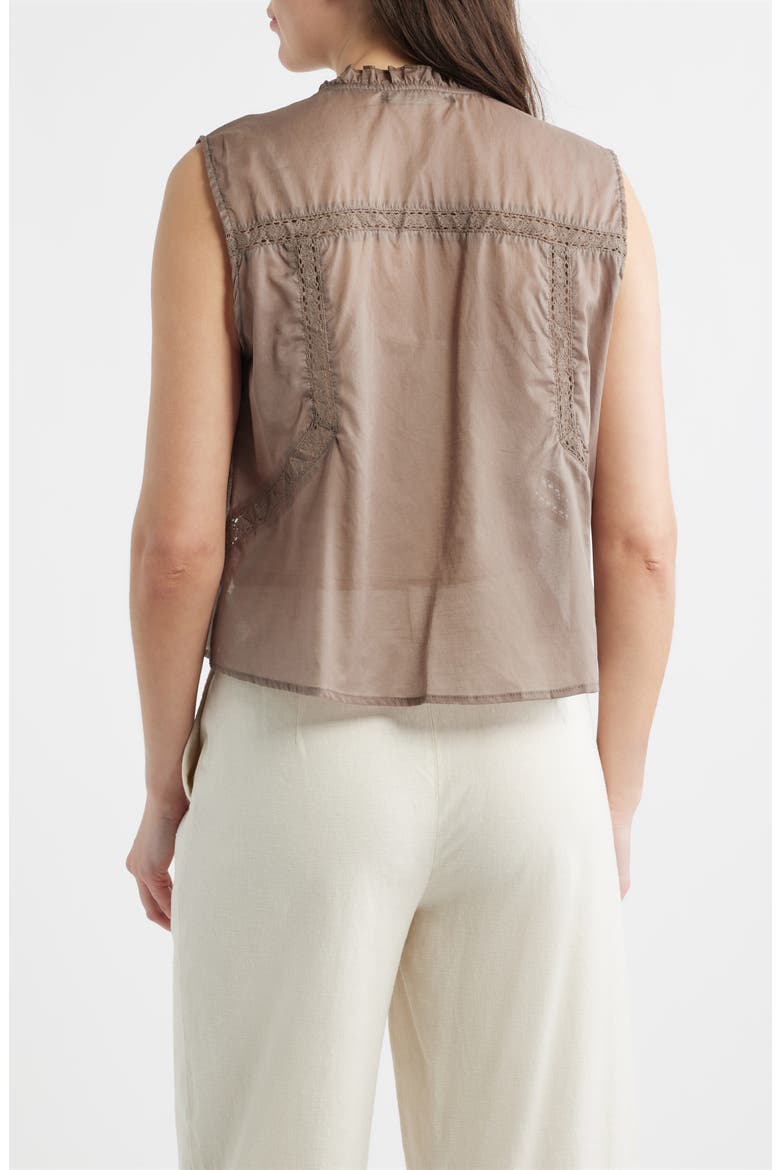 Rodas Lace Sleeveless Top, Alternate, color, VISON